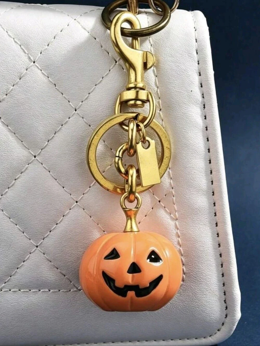 Jack-o'-Lantern Pumpkin Bag Charm/ Keychain NEW